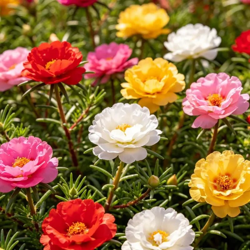 Double Petaled Mixed Color Moss Rose Seeds - Verdseeds