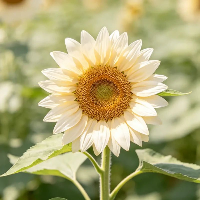 Cream colored single petal Sunflower Seeds - Verdseeds