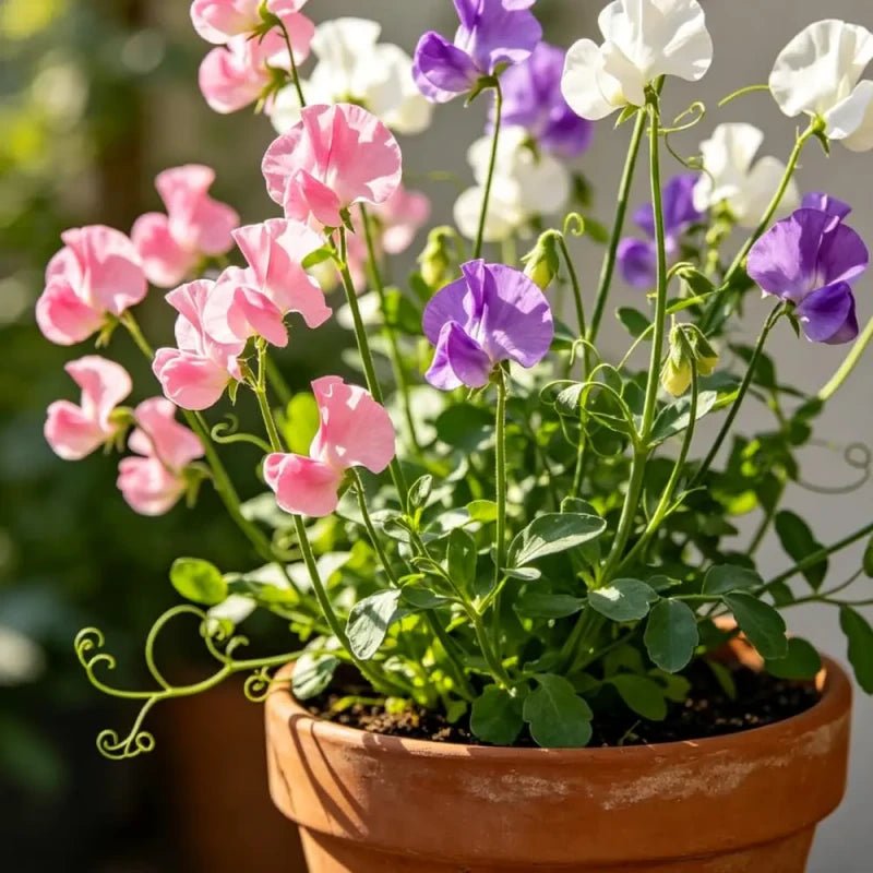 Mixed Color Potted Sweet Pea - Verdseeds