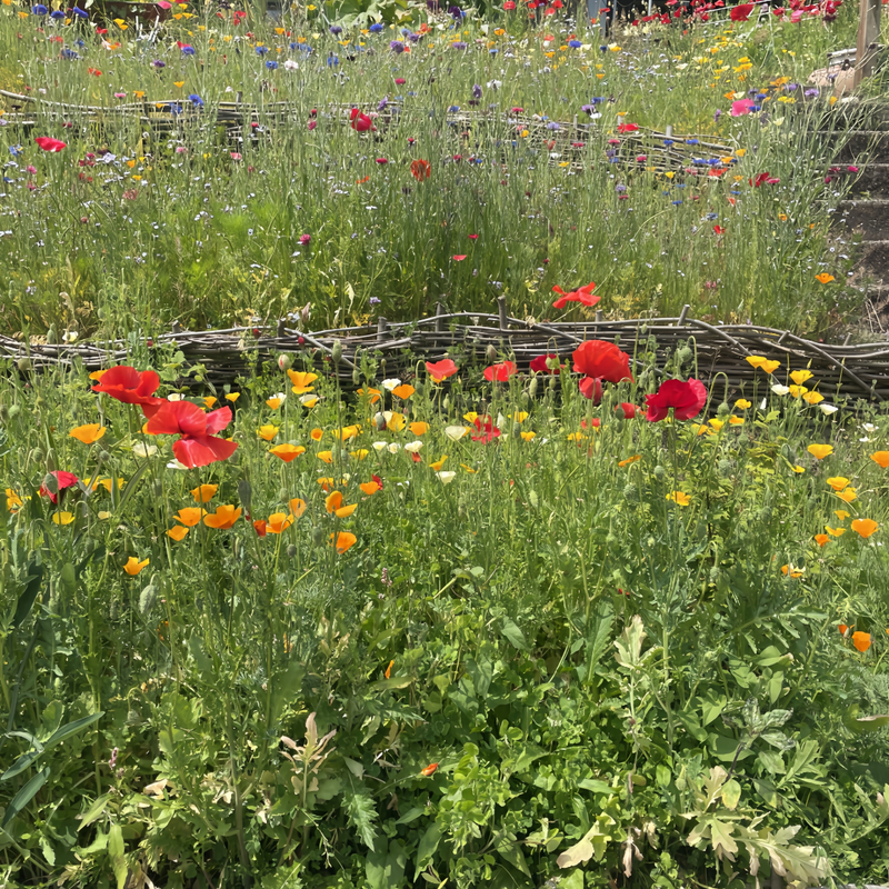Wildflower Seeds - Seasonal Flowers Mix Includes Zinnia, China Aster, Phlox, etc. - Verdseeds