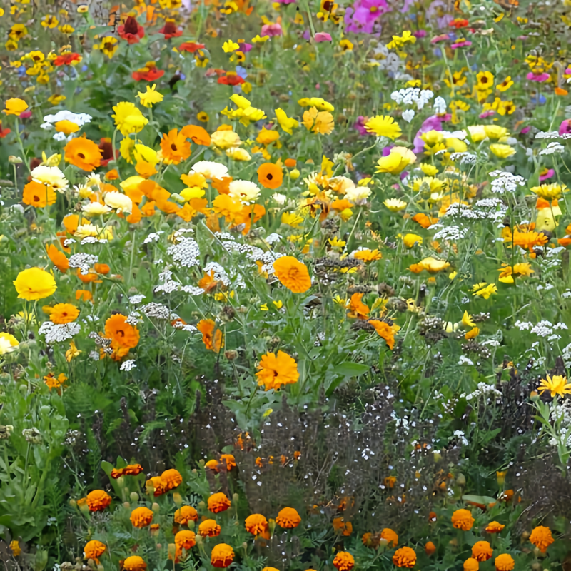 Wildflower Seeds - Summer Style Mix Includes Dahlia Pinnate, Petunia, Cosmos, etc. - Verdseeds