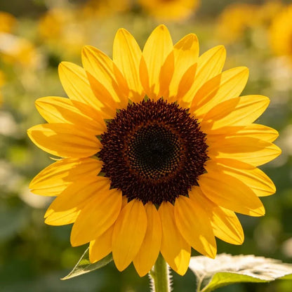 Yellow brown heart single petal single head Sunflower Seeds - Verdseeds