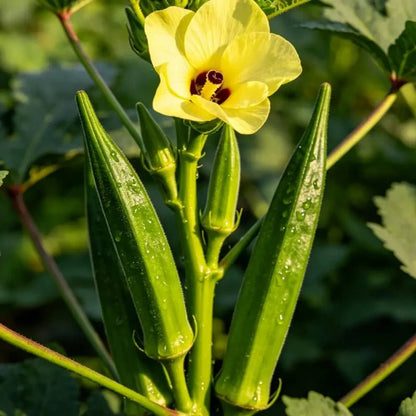 Yellow Okra Seeds - Verdseeds