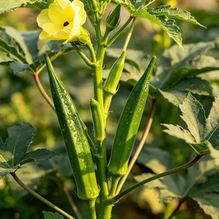 Yellow Okra Seeds - Verdseeds
